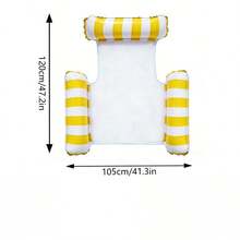 1 pieza Balsa inflable de PVC de 3 tubos, cama flotante para adultos, tumbona portátil para piscina - Multicolor - Ver 6