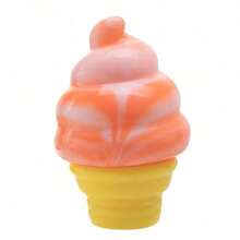 Nice Cream Cone Squishy Fidget Toy, Colorful Ice Cream Squeeze Stress Relief Sensory Toy, Ideal Easter Basket Stuffers Birthday Gift - 橙子口味冰淇淋 - 查看 2