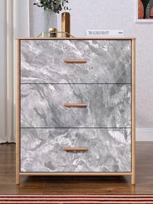 1 Roll Modern Minimalist Grey Marble Self-Adhesive Thickened Waterproof Wallpaper, Suitable For Living Room TV Background - Earl Grey - View 7