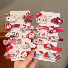 Sanrio 10件/1件裝可愛 Hello Kitty 女用髮夾套組，多功能髮飾，髮護理髮夾系列，適合學生，適用派對、節日與日常配戴，情人節、聖誕節、婚禮派對禮物 - 髮夾 - 查看 6