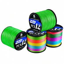 YACUMA Dây câu PE bện 12 sợi, dài 500 mét/546 yard, độ bền cao, thích hợp cho câu cá nước ngọt và nước mặn, chống mài mòn, dễ ném. - Nhiều màu - Xem 7