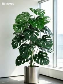 85/100cm 人造龜背竹仿生棕櫚植物，熱帶風情人造景觀植物，適合裝飾居家、庭院、辦公室、派對與婚禮，亦是情人節、生日、畢業及各種場合的完美禮物 - 彩色 - 查看 6