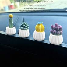 Bộ 4 cây xương rồng giả trang trí, cây cảnh mini trong chậu, đồ trang trí cây mọng nước bằng nhựa dễ thương cho bảng điều khiển ô tô, bàn làm việc tại nhà và văn phòng, thiết kế xương rồng và cây mọng nước hoạt hình, trang trí nhiều màu sắc, không cần bảo dưỡng, bền và nhẹ, thích hợp cho bảng điều khiển ô tô, kệ, phòng ngủ, phòng tắm, món quà nhỏ lý tưởng cho người yêu cây cảnh, phụ kiện ô tô thời trang, đồ trang trí nhà cửa. - A - Xem 7