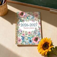 1 cuốn sổ kế hoạch giáo viên năm học 2026-2027, kích thước 5.5" x 8.3": Công cụ lập kế hoạch hàng tháng, quản lý mục tiêu học tập, quản lý thời gian cá nhân; Bao gồm các trang ghi chú trống, lịch tháng, danh sách việc cần làm, tổng quan hàng năm; Thích hợp cho trường học, văn phòng, nhà riêng và sử dụng cho giáo viên. - Hoa năm 2026-2027 - Xem 4