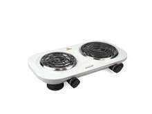 Brentwood Appliances Brentwood(R) Appliances TS-361W 1,500-Watt Double Electric Burner - White - View 4