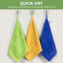 SURPRISE PIE Microfiber Cleaning Cloth For Kitchen Housekeeping Dish Electronics Dust Rags Thick Lint Free Car Wash DryingTowel (12"X12") Green/Blue/Orange -6 Pack - ColorC - 查看 8