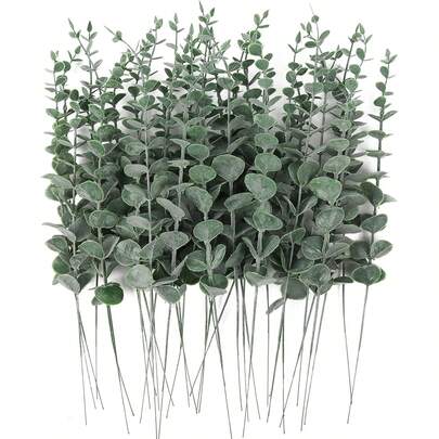 10Pcs Artificial Green Eucalyptus Branches Eucalyptus Leaves Decoration Eucalyptus Branches Artificial Eucalyptus With Artificial Leaves 38cm Artificial Eucalyptus Branches For Vases, Wedding Bouquets, Home Decor - May Have A Slight Odor After Opening. Please Place It In A Ventilated Area For A Few Days Before Use. Valentine's Day, Gifts, Birthdays, Graduations, Artificial Plants