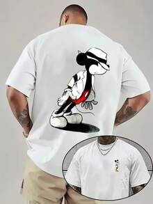 Explosions Fashion Men's Short-Sleeved Disney Authorized Joint Music Festival MickeyMouse Printing High-Grade Soft And Comfortable Men's Leisure Sports T-Shirt Niche Design Inside Jacket Couples Dating Parties Commuting To Wear Holiday Gifts Elastic Fabric Dry And Not Pilling Is Not Easy To Fade. - trắng - Xem 1