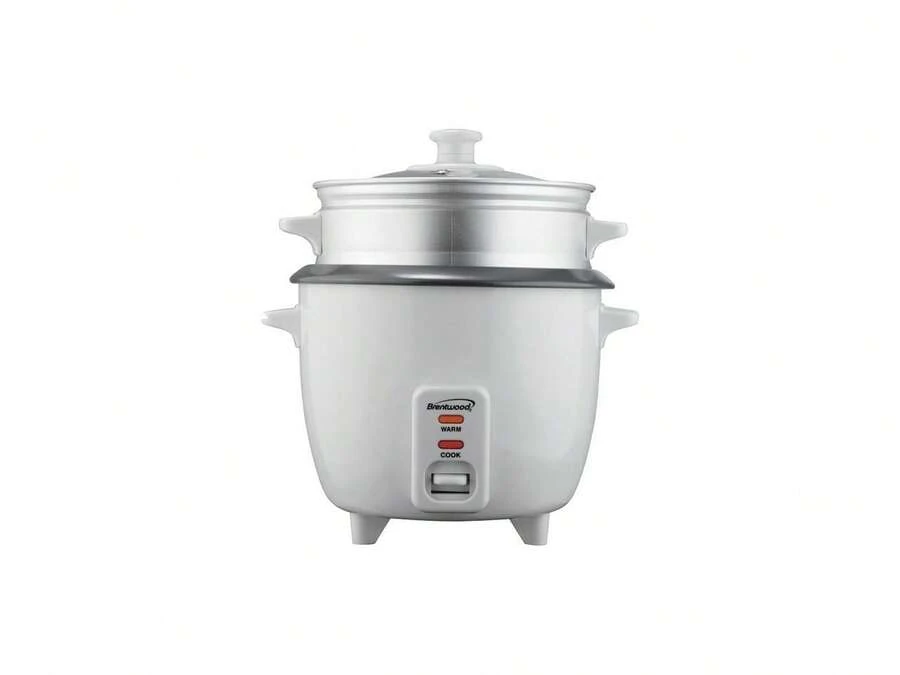 Brentwood Appliances Brentwood TS-180S 8-Cup Uncooked/16-Cup Cooked Rice Cooker And Food Steamer - White - White - View 1