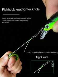 1pc Fishing Ring Puller, Anti-Slip Design, Knotting Assistant, Portable And Hand Protection - Multicolor - View 4