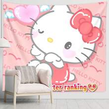 1件裝 Sanrio 卡通橫幅掛毯，適合房間裝飾、臥室與客廳，可愛家居裝飾點綴，宿舍床頭掛毯，可愛房間裝飾掛飾 - A - 查看 2