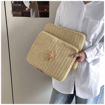 DANYCASE Bao bảo vệ máy tính bảng 13 inch tương thích với iPad Pro 13 M4 và Air 13 M3 M2, Pro 12.9 M2 M1, máy tính xách tay thế hệ 6/5, họa tiết hoa dệt kim, phù hợp cho cả nam và nữ, đựng được máy tính bảng, máy tính xách tay và sách.