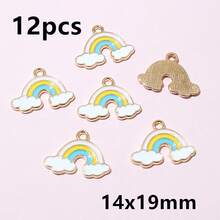 12pcs Rainbow Charms Pendant For DIY Necklace Bracelet Earrings Crafts Jewelry Making Accessories Findings - Rainbow - View 20