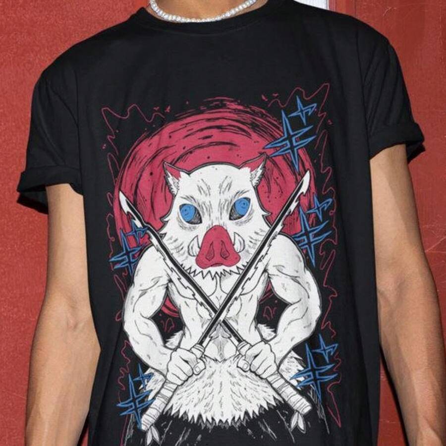 Anime retro specialutgåva unisex T-shirt, anime-serietidnings-T-shirt, anime-T-shirt, anime-fan-T-shirt, anime-mönstrad T-shirt, serietidnings-T-shirt, japansk anime. Sommartoppar, skjortor, t-shirts, dam-t-shirts, pullover, festival-t-shirt, -skjortor, t-shirt, gym, sommaroutfits - Svart - Visa 1