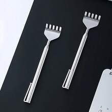 2pcs Stainless Steel Extendable Back Scratcher | Portable, Compact, Suitable For Desk Drawers, Bags, Cars, Travel Companion, Itching Relief Massager, Perfect Holiday Gift - View 1