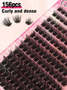 156 sợi mi giả tự nhiên - Mi giả D-Curl mềm mại, tự làm, tạo độ dày và dài mi như ở salon, dễ dàng sử dụng, có thể tái sử dụng, thoải mái khi đeo. - D - Xem 5