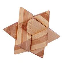 Niños adultos Ming Luban Lock 3D hecho a mano rompecabezas de matemáticas de bambú rompecabezas educativo dedo juguete cumpleaños regalo de Navidad - Bloqueo en T-HH066C - Ver 21
