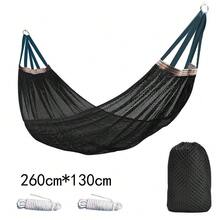 Outdoor Ice Silk Hammock, Anti-Tipping Swing Chair, Camping & Travel Supplies With Ropes And Storage Bag - A - View 3