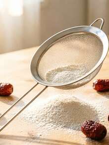 Bộ 3 muỗng lọc lưới mịn bằng thép không gỉ có tay cầm - Dụng cụ lọc gia vị, rây muối thô, dụng cụ nhà bếp - Bạc - Xem 5