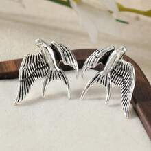 Women's Exquisite 3D Swallow Embossed Earrings, Suitable For Festivals, Travels, And Gift Giving - Antique Silver - View 8
