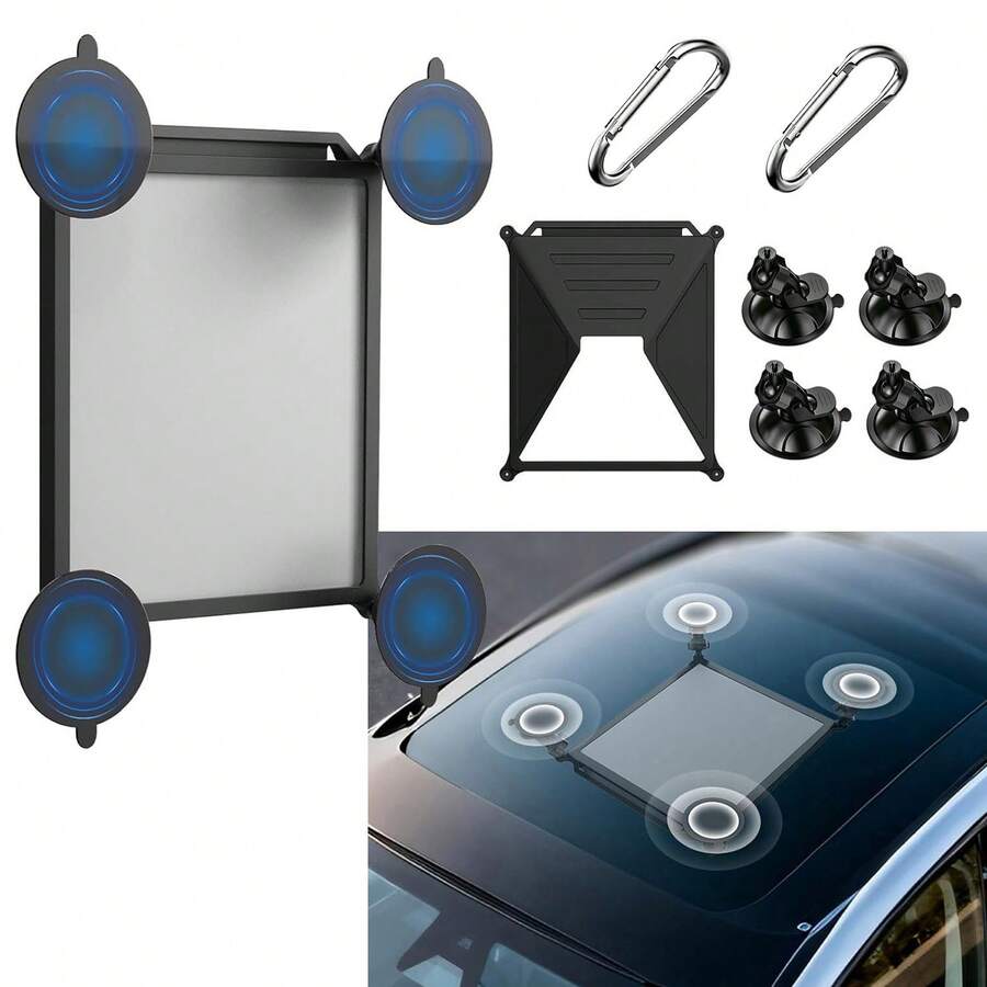 Starlink Mini Suction Cup Mount, 4 Strong Vacuum Suction Cups Car Sunroof & Rear Window Mount, No-Drill Portable Holder For Starlink Mini Antenna, Ideal For Road Trips, RV, Camping And Off-Grid Adventures - A - View 1
