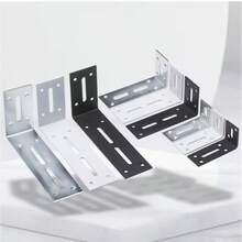 2pcs 90 Degree Right Angle L-Shaped Brackets, Heavy Duty Thickened Triangular Support Brackets, Furniture Connectors, Angle Iron Reinforcement, Shelf Brackets With Screws, Wall Corner Brackets, Wall Shelf Support, Furniture Reinforcement Brackets For Woodworking, Cabinets, Tables - A - View 8