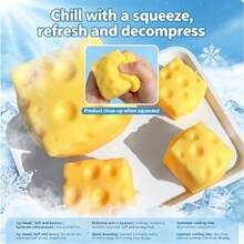 1pc Cheese Milk Squishy Stress Relief Toy, Party Favor, Squeeze Ball, Sensory Toy For Autism - Multicolor - View 1