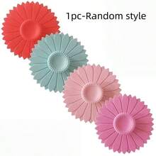 1/4pcs - Sunflower Silicone Cup Lids | Made Of Silicone Material To Ensure Reliable Daily Use. Provides Secure Sealing And Effectively Prevents Accidental Leakage. Suitable For Most Cups And Mugs, An Essential For Daily Beverage Use. - Multicolor - View 6