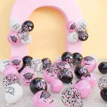 16pcs/32pcs/30pcs 12-Inch Printed Graduation Balloons Decoration, Graduation Party Supplies - Black - View 10
