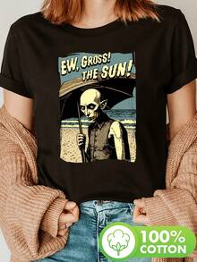 Plus Size T-Shirts - Black - View 6