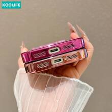Koolife Luxury Glossy Glass Phone Case, Electroplated Frame, Large Window, Hard Back Cover, Lens Protection, Drop-Proof, Compatible With Apple 17/17 Pro/17 Pro Max/16/16 Pro/16 Pro Max/15/15 Pro/15 Pro Max/14/14 Pro/14 Pro Max/13/13 Pro/13 Pro Max - White - View 9