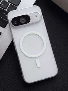 1个奢华磁吸磨砂无线充电保护壳，兼容谷歌Pixel 10 Pro/10/10A/9 Pro/9 Pro/9/9A，时尚男女通用防震保护套 - 磨砂透明 - 查看 3