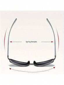 Men's Black Metal Frame Fashion Glasses - TAC Lenses Suitable Day And Night Driving, Everyday Casual Wear, Business Style, Zinc Alloy Frame, Suitable Various Activities OUVE - Dual-purpose Fund - View 5