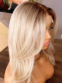 Ombre Ash Blonde Lace Front Wigs Human Hair Pre Plucked 13x4 Body Wave Lace Front Wigs Human Hair 200 Density Ombre Blonde Glueless Wig HD Lace Frontal Wigs For Women - Ombre Ash Blonde - 查看 5
