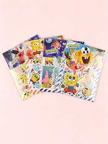 SpongeBob SquarePants 63/100pcs Cartoon Stickers, Cute Waterproof Vinyl Stickers, Removable Self-Adhesive Stickers, Suitable For Decorating Laptops, Water Bottles, Phone Cases, Diaries, Notebooks And DIY Crafts, Great For Fans, Kids And Students, Perfect For Personalizing Daily Items - Sticker - View 4