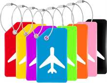 8 Pack Silicone Luggage Tag, Stainless Loop Name ID Card For Suitcases, Airplane TSA Approved Privacy Protection Travel Tags, Quick Spot Baggage Bag Identifier, Cruises Essentials Multicolor - trắng - Xem 1