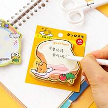 30 piezas/Set de notas adhesivas con formas de dibujos animados lindos, blocs de notas autoadhesivos y reutilizables, escritura suave, útiles para el estudio y el trabajo - Multicolor - Ver 3