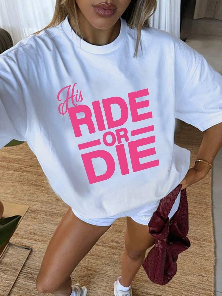 100 Mujeres Casual Short Sve Top | Su viaje muere, profundo amor y compromiso impresión, ajuste cómodo, vestido de hermanas, necesario para viajes al aire libre, camisa de mujer, primavera y verano camisa