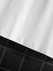 1330# Camiseta de hombre con estampado de letras de carreras - Blanco - Ver 4