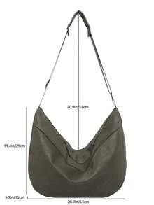 Túi đeo vai/đeo chéo thời trang Hàn Quốc thiết kế độc đáo, chất lượng cao, phong cách retro tối giản, đa năng, hàng mới về. - màu xanh lá - Xem 2