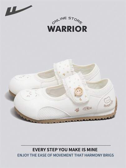 WARRIOR 女款时尚复古运动鞋，春夏舒适跑步鞋，简约休闲又不失时尚感，四季皆宜，耐磨耐穿，适合全天穿着的训练鞋。