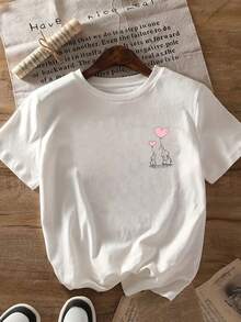 Plus Size T-Shirts - White - View 3