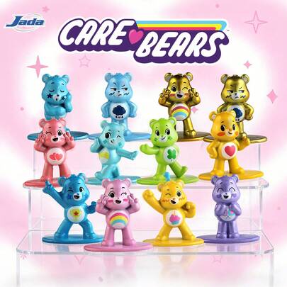 Simba JadaToys Rainbow Care Bears Official Mini Figurine Blind Bag Blind Box Metal Decor Collectible Doll Gift For Girls, Children, Birthday, Holiday Surprise