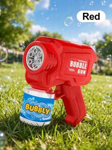Children's Fun Handheld Small Bubble Gun - Fully Automatic Bubble Gun - 26-Year New Model In Blue And Red Colors - Suitable For Summer Water Play Toys As Gifts (Without Batteries And Bubble Water) - Multicolor - View 11