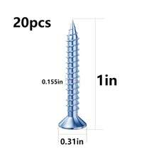 Wensilon (274 Pcs) Plastic Drywall Wall Anchors Kit With Screws, Concrete Screw Kit Wall Anchor Set Suitable For Brick And Cement Walls - MàuB - Xem 8
