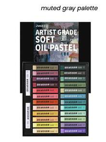 Ensemble de pastels à l'huile doux JIESO, baril carré, crayons à la cire de haute qualité et lisse, combinaison de 24/48 couleurs classiques, recharge de couleur unicolore large, convient pour les artistes, les étudiants, le coloriage, la peinture, la création artistique - Ensembles - Voir 19