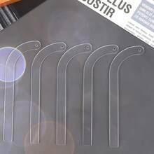 5pcs/10pcs Acrylic Earring Display Stands - Semi-Circle Jewelry Holder, 4.5 Inch Lightweight Durable Earring, Pendant Earring Rack, No Power Needed, Minimalist Design, Smooth Surface, Ideal For Boutiques, Retail Stores - Multiple Styles - View 4