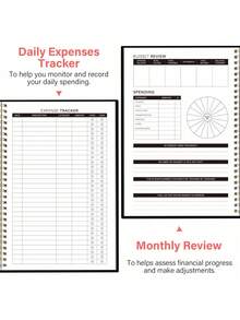 1 Undated A5 Size Monthly Budget Planner Notebook, With Sticker Set, Including Expense Tracking, Spending Overview, Savings Diary, Bill Tracking, Financial Planning, Suitable For Home, School, Office Use Financial Management Notebook - Multicolor - View 8