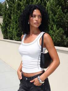 Women Tank Tops & Camis - White - View 3