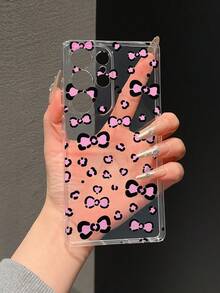Funda de teléfono de material TPU suave y lujosa con estampado de leopardo, lazo y mariposa en colores, adecuada como regalo para familiares y amigos, compatible con Samsung S26 ULTRA, S25 ULTRA, S24 ULTRA, S23 ULTRA, S22 ULTRA, S26, S25, S24, S23, S22, S21, A57, A56, A55, A54, A37, A36, A35, A17, A16, A15, A07, A06, A05, A3, A5, 13C, 14C, 15C, HONOR 400, 500 PRO - Multicolor - Ver 4